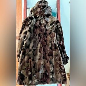 Elegant Brown faux fur women’s Coat